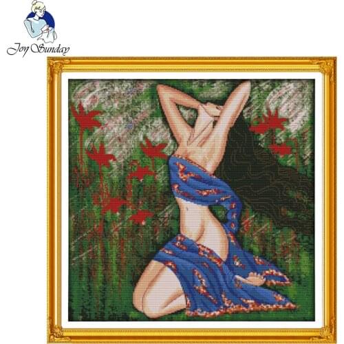 Joy Sunday Dancing Lightly and Flying Print Cross Stitch Handmade Needlework Embroidery Cross Stitch Pattern Chinese Crossstitch