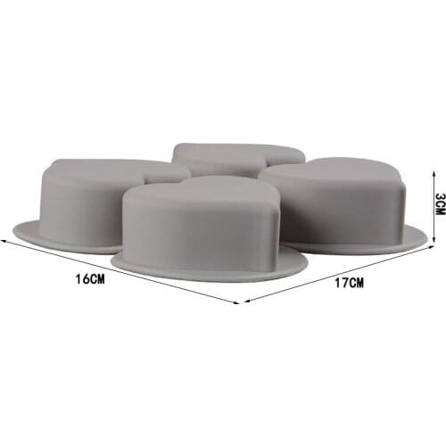 4 Heart Cake Molds DIY Silicone Bakeware Fondant Muffin Chocolate Moulds Cupcake Cup Mold Cake Tools Baking Dish K925