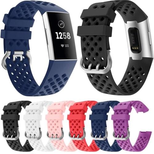 Silicone Strap For Fitbit Charge 3 Watch Band Replacement Watchband For Fitbit Charge3 Watch Strap Rubber Sport Wristband