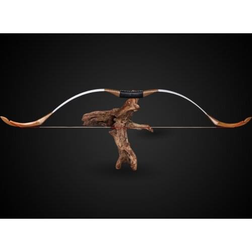 Traditional Hunting Recurve Bow Longbow Shooting 25-50Ibs Professional Laminated Horsebow Outdoor Archery Cowhide Riser Bow