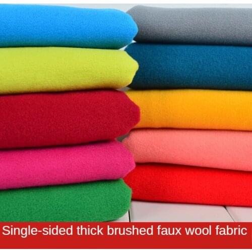 Thickened Fleece Fabric Single-sided Imitation Cashmere Wool Cloth Coat Skirt Clothing Grinding Fabric Brocade Sewing DIY Dress