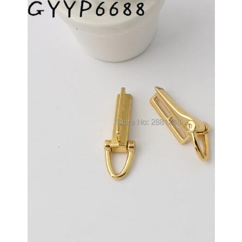 1 Pairs=2 pieces k gold DIY purse 2 side clips die casting nickel color hardware bags clasp crafts