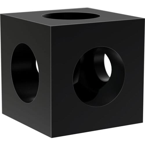 1Pcs 3D Printer Part 2020 Aluminum Block Cube Prism Connector Wheel Regulator Corner V-Slot Three Way Connector For 3D Printer