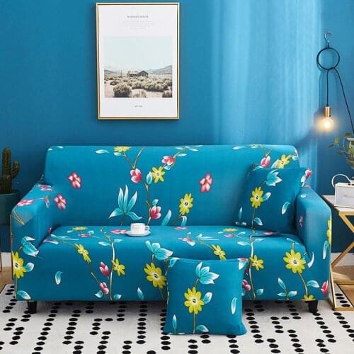 1pc Leaf /Flower Sofa Cover Cotton Elastic Sofa Slipcovers Corner Sofa Towel Couch Cover Sofa Covers for Living Room copridivano