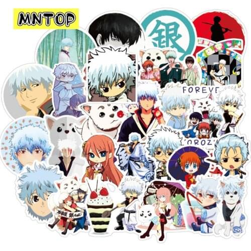 10/30/50pcs/pack Japanese Anime GINTAMA Stickers For DIY TOY Luggage Laptop Motorcycle Mobile Phone Skateboard Scrapbook Bicycle