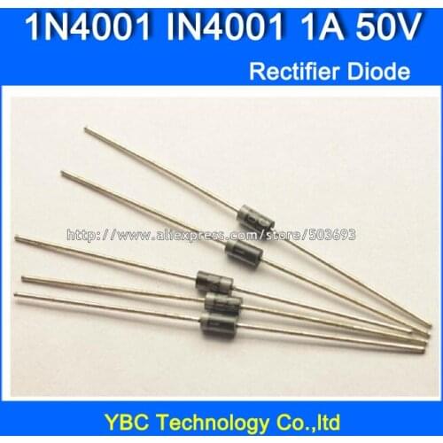 1000pcs/lot 1N4001 IN4001 1A/50V Rectifier Diode Big Power and Long Pins