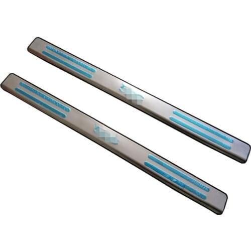 For Fiat 500 2012 Door Sill Strip Stainless Scuff Plate Covers Decoration Car Styling Stickers Auto Accessories & Parts 2 Pcs