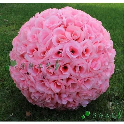 30cm Artificial Silk Flower Rose Balls Wedding Centerpiece Pomander Bouquet Party Decorations