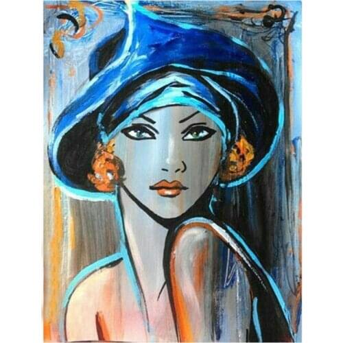 3D DIY Diamond Painting Cross Stitch Beauty Woman Full Square Round Drill Diamond Embroidery portrait diamond mosaic sticker