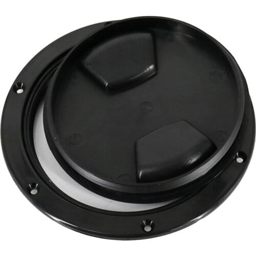 5 -Inch Screw Out Deck Plate Hatch Cover Lid Black O-ring Deck Cover Plastic