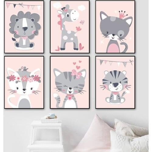 5D DIY Diamond Painting Cat Lion Tiger Giraffe Cross Stitch Kits Diamond Embroidery Mosaic Picture of Rhinestones Home Decor