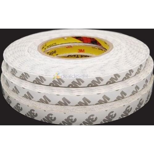 8mm 10mm 12mm Double Sided Tape 3M Adhesive Tape Width for 5630 5050 Led strips, LCD screen,car light 50m/roll