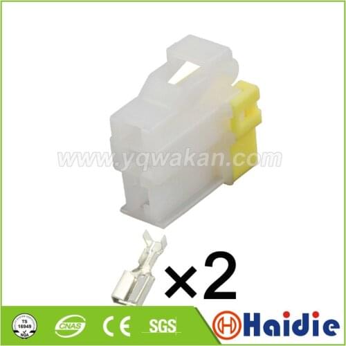 Free shipping 5sets 2pin auto female crimp connector wiring unsealed connector 7123-6020