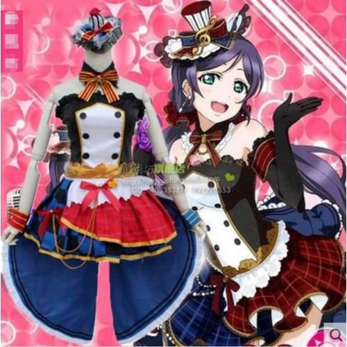 Free shipping Anime Love Live COSPLAY Tojo Nozomi COS Halloween Party Cosplay Maid outfit lolita dress Costumes