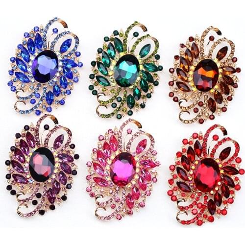 Rhinestone Brooch Scarf Buckle Dual-purpose Wild High-end Luxury Coat Jewelry Female Brooch Temperament Brooch Shawl Accessories