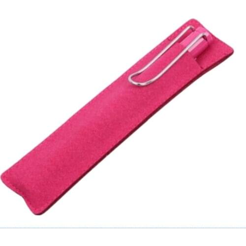 6Colors Creative Pen Case Faux LeatherPen Pencil BagBrush Cover Pouch Protector Office School Supplies Stationery