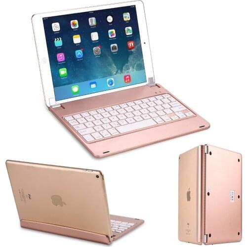 For iPad Air 2 Pro 9.7 Ultra Thin 135 Degree Rotating Wireless Bluetooth Russian/Hebrew Keyboard Case Cover With Magnetic Stand