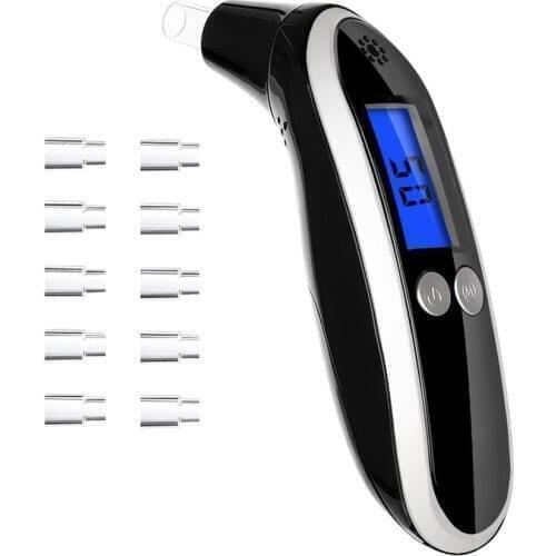 EEK-Brand Ketone Meter Professional Grade Digital Ketone Breath Analyzer Tracing Ketosis Status with 10 Mouthpieces(Black)