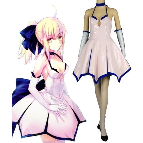 Fate Zero Unlimited Blade Works Saber Cosplay Costume Any Size