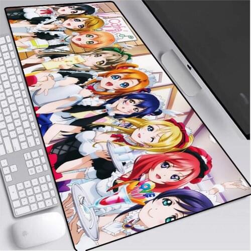Anime Mouse Pad Little Cute Girl Natural Non-slip Rubber Exquisite Hem Desk Keyboard Pad Gaming Accessories Kawaii Mousepad xxl