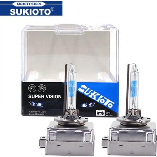 SUKIOTO 2PCS 2020 New Original 55W D1S HID Xenon Bulb UV Free Super Vision 5500K White 35W D1S Xenon HID Lamps For Car Headlight