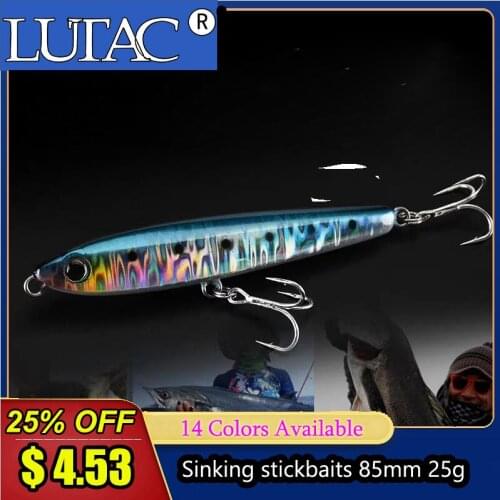 Lutac Hard Stick Baits Sinking Jerkbait Pencil Lure Fishing Tackle from WeiHai