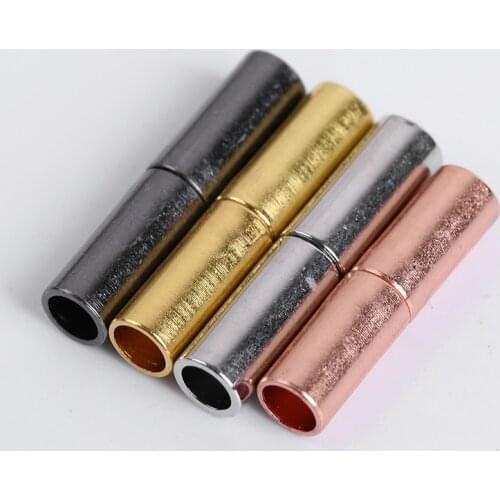 6-10Pcs Gold Rhodium Color Magnetic Clasps Connector Fit 3-15mm Leather Cord Bracelet Necklace Connectors For DIY Jewelry Making