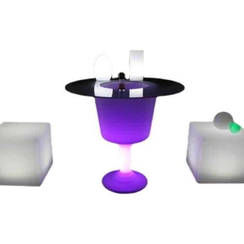 Color Changing LED Ice Bucket Night Club Decoration High Bar Table Led Light Illuminated Ice Bucket