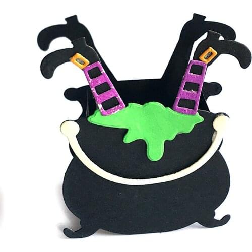 Miss Vintage Metal Cutting Dies Cut Die Halloween Fun Witch 3D Box Deco Scrapbook Paper Craft Knife Mould Blade Punch Stencils