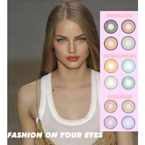 Fashion On Your Eyes Russiangirl Series Contact Lenses Fashion Himalaya Iceland Blue Green Brown Color Eye Contact Lens Yearly