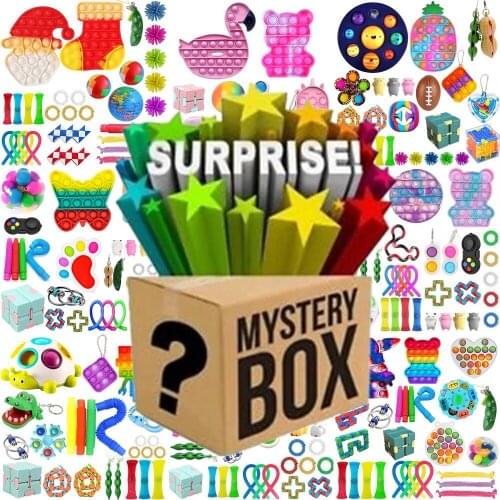 Random 5-20pcs Fidget Toy Pack Mystery Box Surprise Gift Push Bubble Fidget Anti Stress Toy for Kids Adult 2022 Novelty Gift