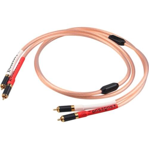 OCC Audio Signal Cable RCA Carbon Fiber Plug for Amplifier CD Player