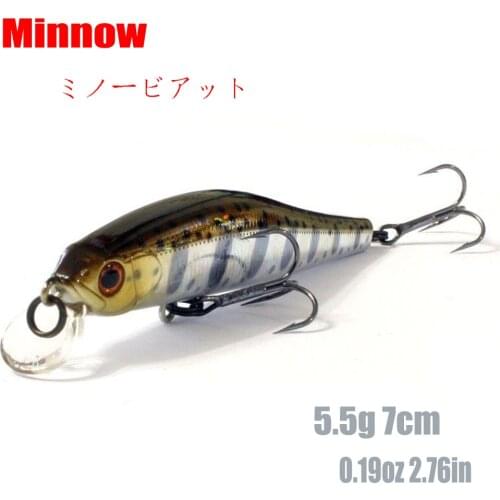 Minnow Fishing Lures 7cm 8.5g slow jig surface lure Crankbait wobblers for trolling Artificial Baits trout sea Fishing Tackle