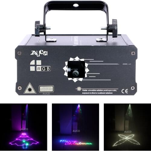 500mW RGB Color Music Animation DMX Projector Laser Light For Par Disco Party Stage Christmas Night Lighting Patterns Scanner