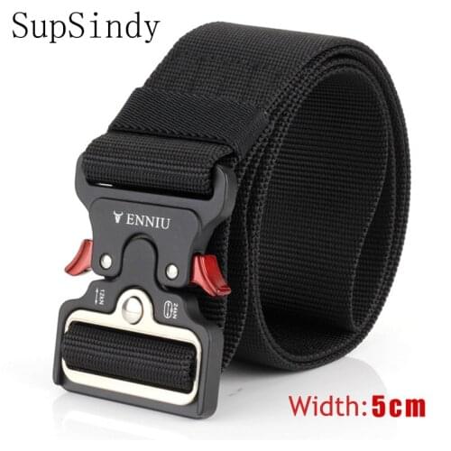 SupSindy Army Combat Canvas Belts Quick Release Tactical Belt military nylon Training men belt Waistband Outdoor Hunting strap