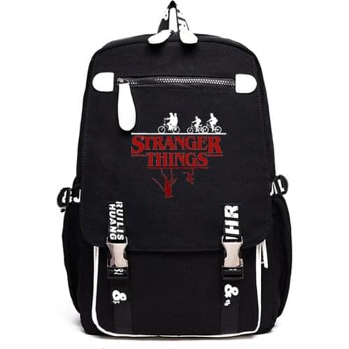 Black Mochila Stranger Things Backpack 3 Laptop Large Men Back To School Bags For Teenage Girls Rucksack Anime Sac A Dos Bookbag
