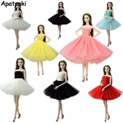 Fashion Doll Clothes Ballet Tutu Dress For Barbie Doll Outfits Evening Dresses Clothes For Barbie Doll 1/6 BJD Dolls Accessories