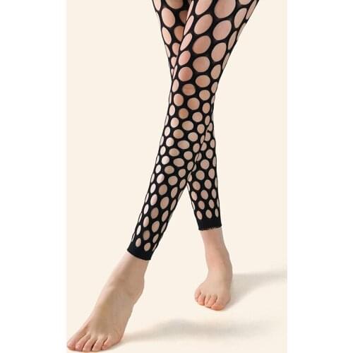 KASURE High Fashion Hollow Out Women Tights Sexy Big Small Dot Fishnet Popsocket Women Pantyhose