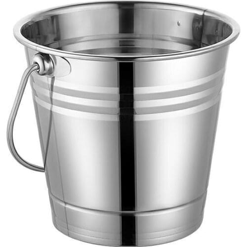 Factory direct stainless steel bucket outdoor portable ice bucket bar KTV beer bucket stainless steel ice bucket