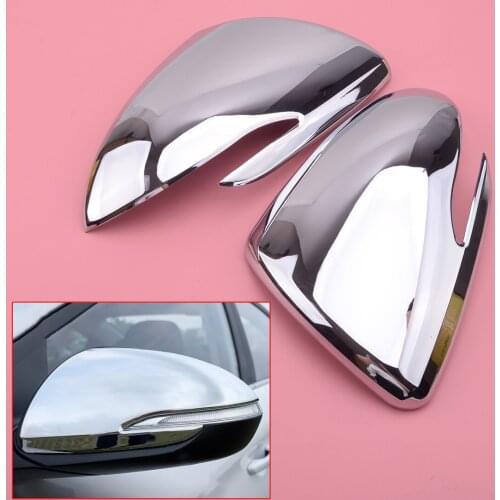 1 Pair Side Rear View Mirror Cover Trim Cap Silver ABS Fit For Hyundai Elantra 2017 2018 2019