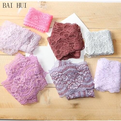 1 yard Colour elastic lace DIY dress skirt pants decoration hollow lace lace elastic belt fabric accessories