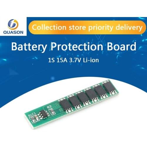 1S 15A 3.7V Li-ion 6MOS BMS PCM Battery Protection Board PCM for 18650 Lithium Lion Battery