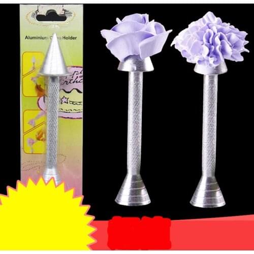 1x Aluminium Alloy Sticks Cone Holder Cake Piping Rod Icing Cream Flower Roses Cake Decoration tools Baking Pastry Tools