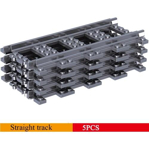 500Pcs/Lot City Trains Train Track Rail Straight Rails Building Blocks Set Bricks Model Kids Classic Toys For Children gift