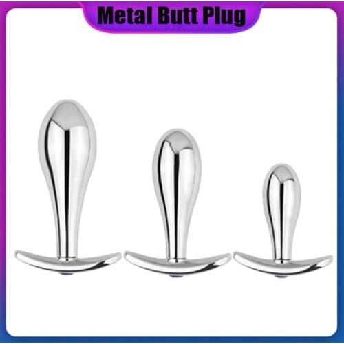 New 3 Sizes High Quality Metal Anal Plug Butt Expander Ship Anchor Bullet Masturbation Expansion Adult Orgasm Toys Sex Products