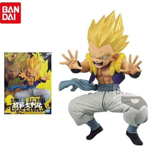 Bandai Dragon Ball Anime Figure Dragon Ball Super 8 World Invincible Super Saiyan Gotenks Genuine Model Decoration Children Toy