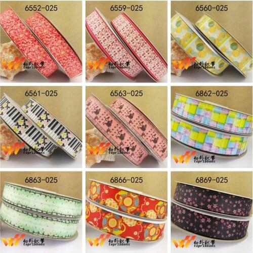 Free shipping 50 yard bows printed grosgrain ribbon 6869