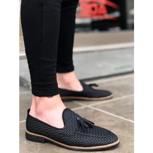 BA0009 Tassels Corcik Black Classic Men Boots