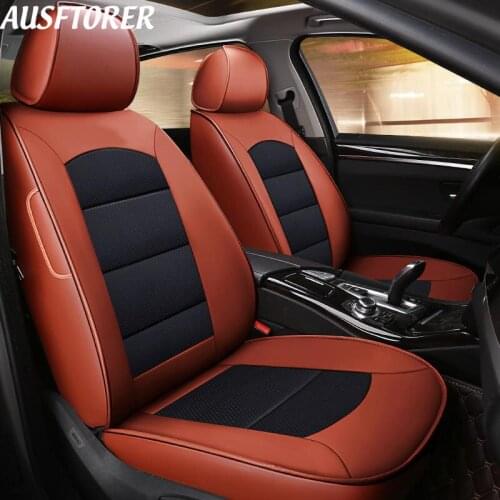 Cowhide Leather Automobiles Seat Covers for Subaru XV 2018 2020 2015 Custom Seat Cover Full Sets Protectors Cushion Accessories