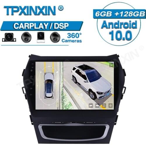 For Hyundai IX45 Santa Fe 2014-2018 Car 360 HD Auto Surround View Camera Car Multimedia Player Stereo Radio GPS Navigation IPS